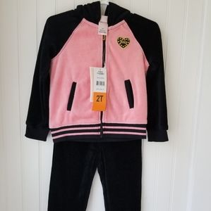 2T Girl's Juicy Couture Velour Tracksuit